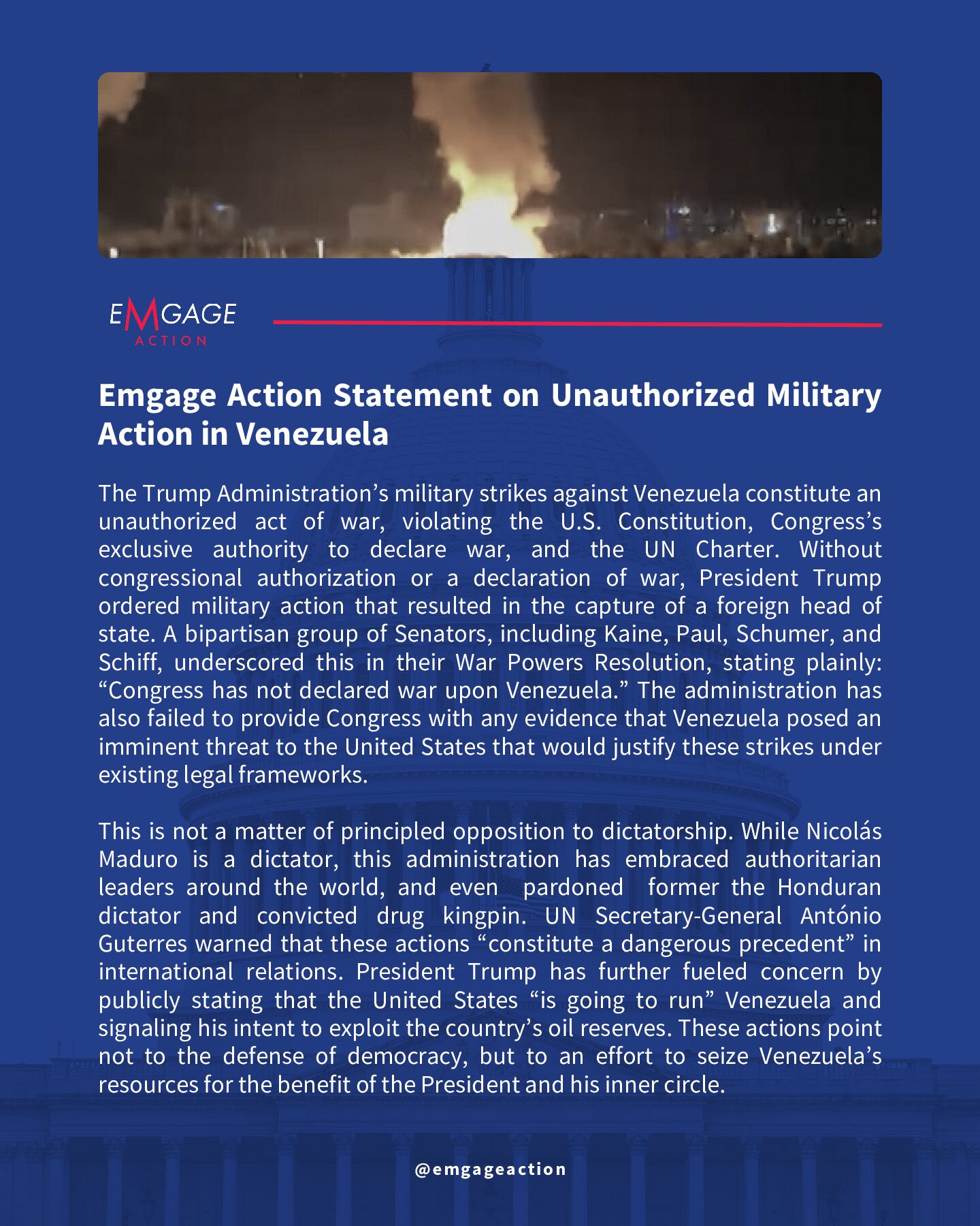 Unauthorized Military Action in Venezuela
