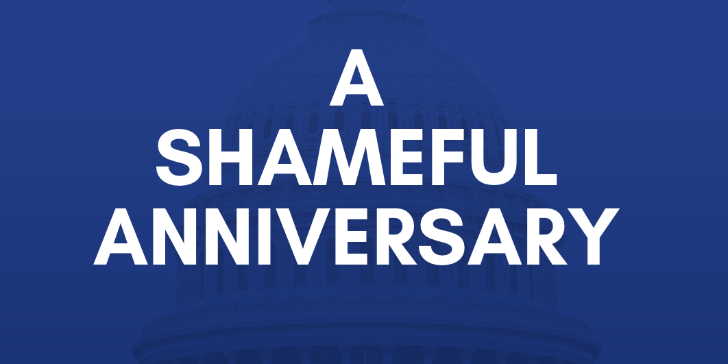 A shameful anniversary